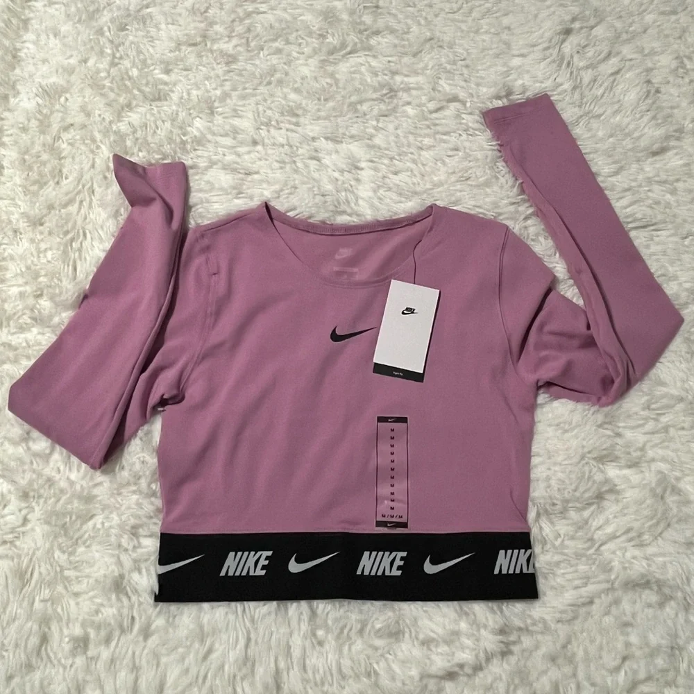 Nike | NSW Tape Crop Top in Orchid/Black | NWT!